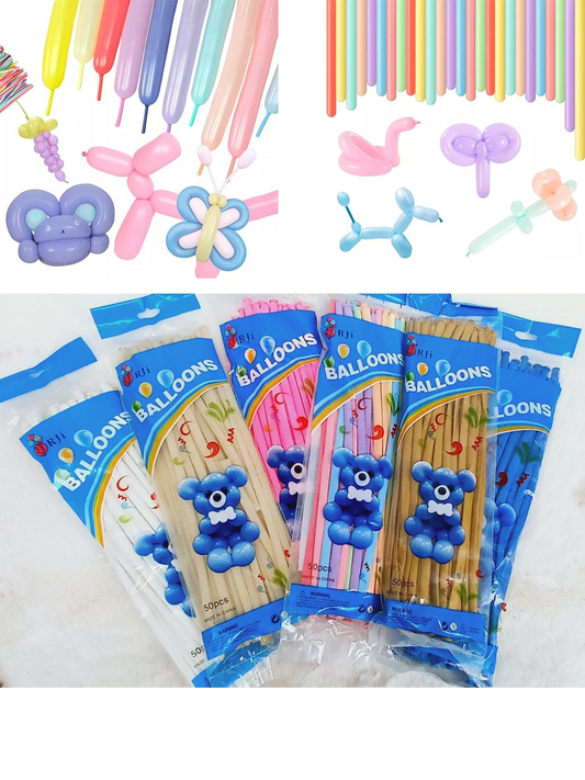 Paquete con 50 globos largos