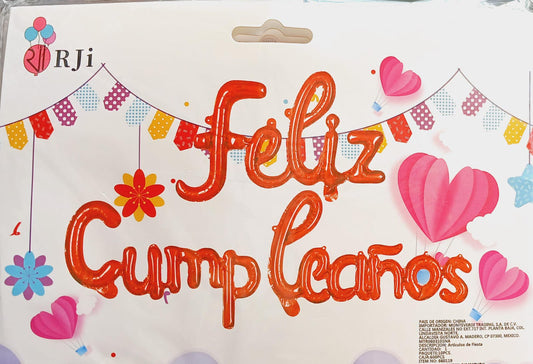 Letrero globo  "Feliz Cumpleaños"