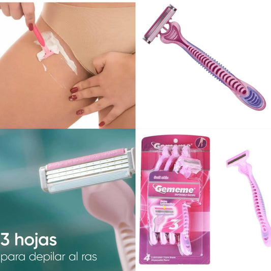 Set de 4 Rastrillos para dama