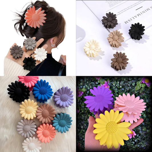 12 Pinzas flores colores