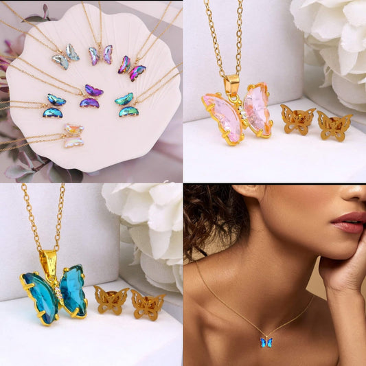 Juego de collar y aretes