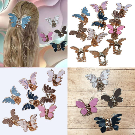 12 Pinzas metalicas mariposa