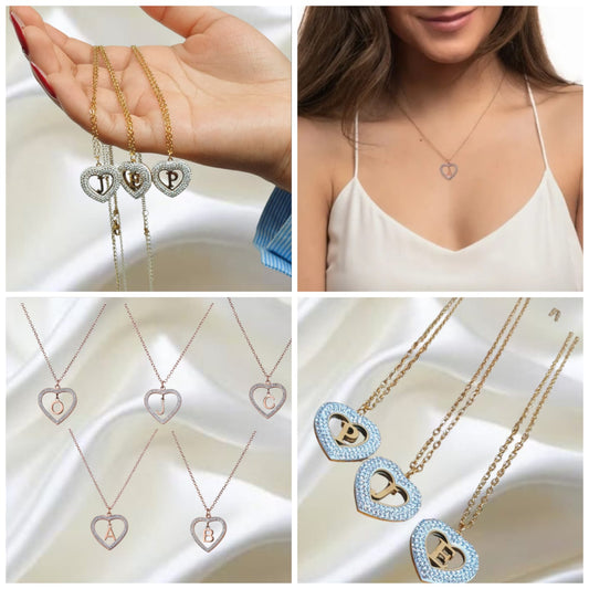 Collar letra corazon