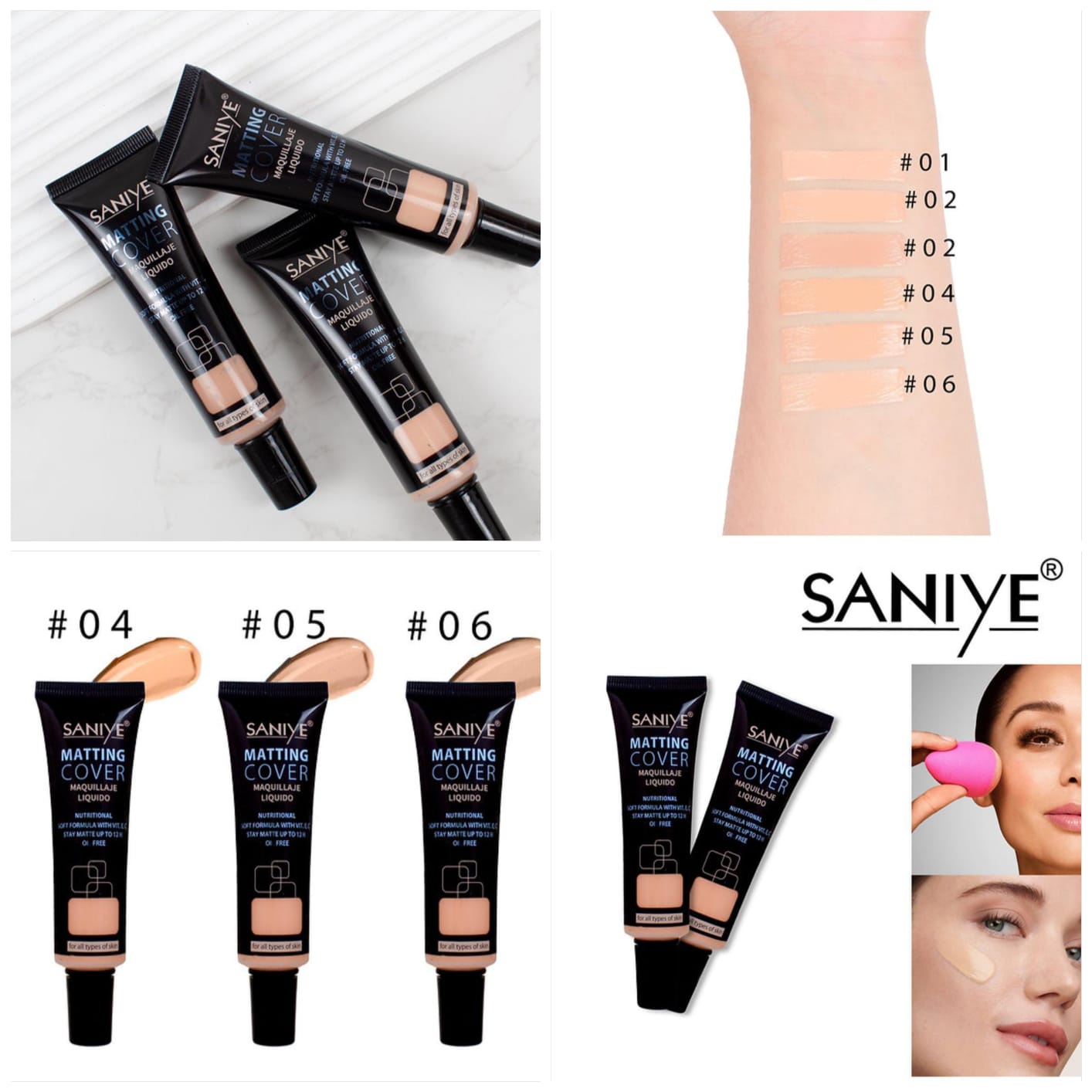 6 Bases matting SANIYE