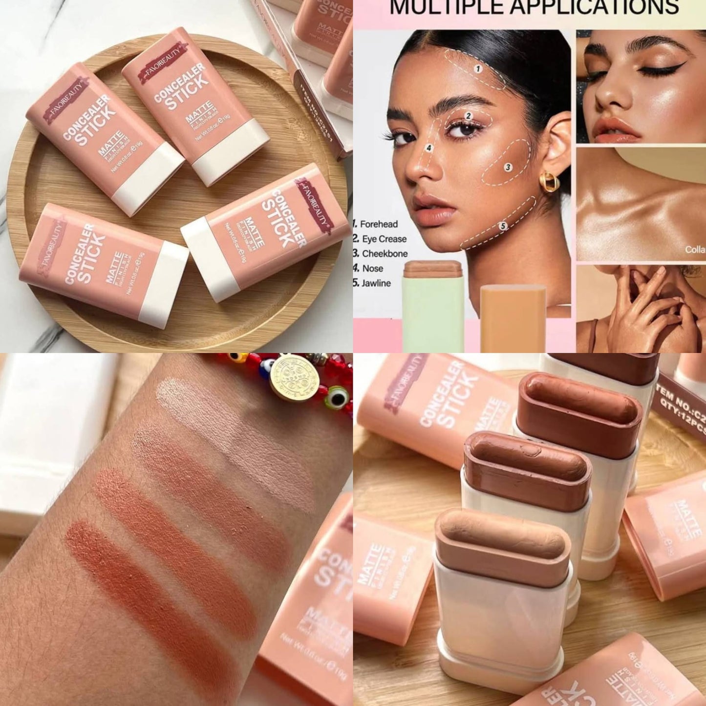 12 Barras corrector matte
