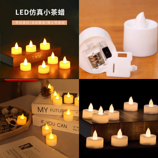 24 Velas blancas led mini