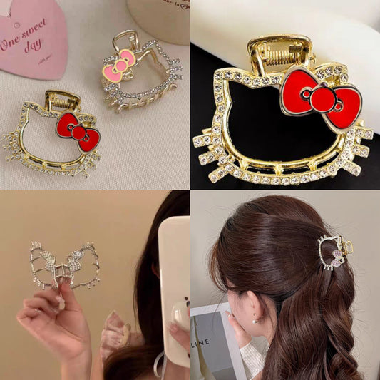 12 pinzas brillos kitty