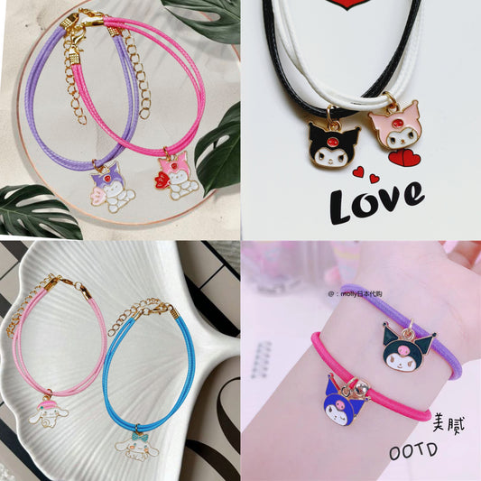 12 pulsera dúo sanrio