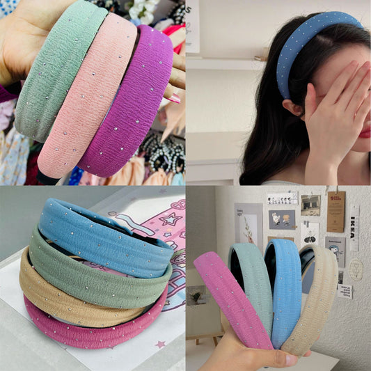 12 diadema tela brillos