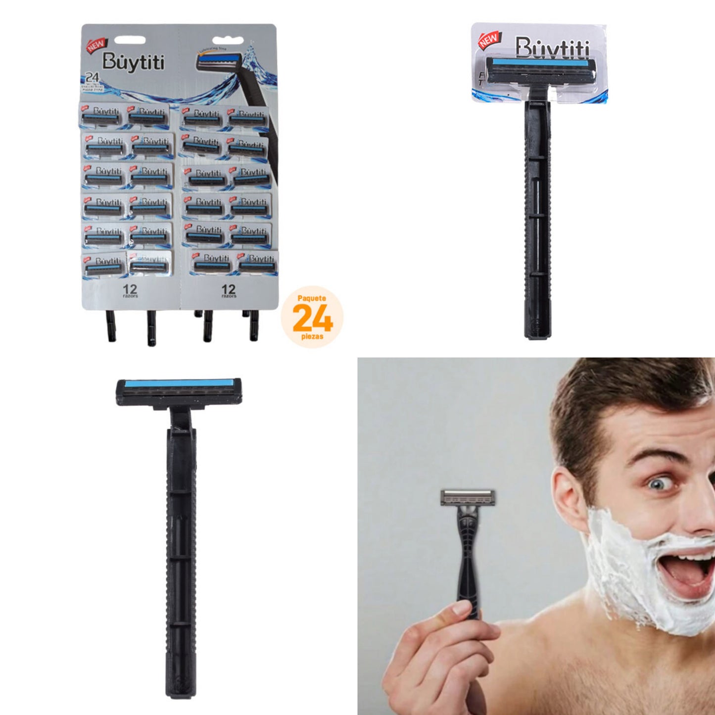 24 rastrillos sencillos