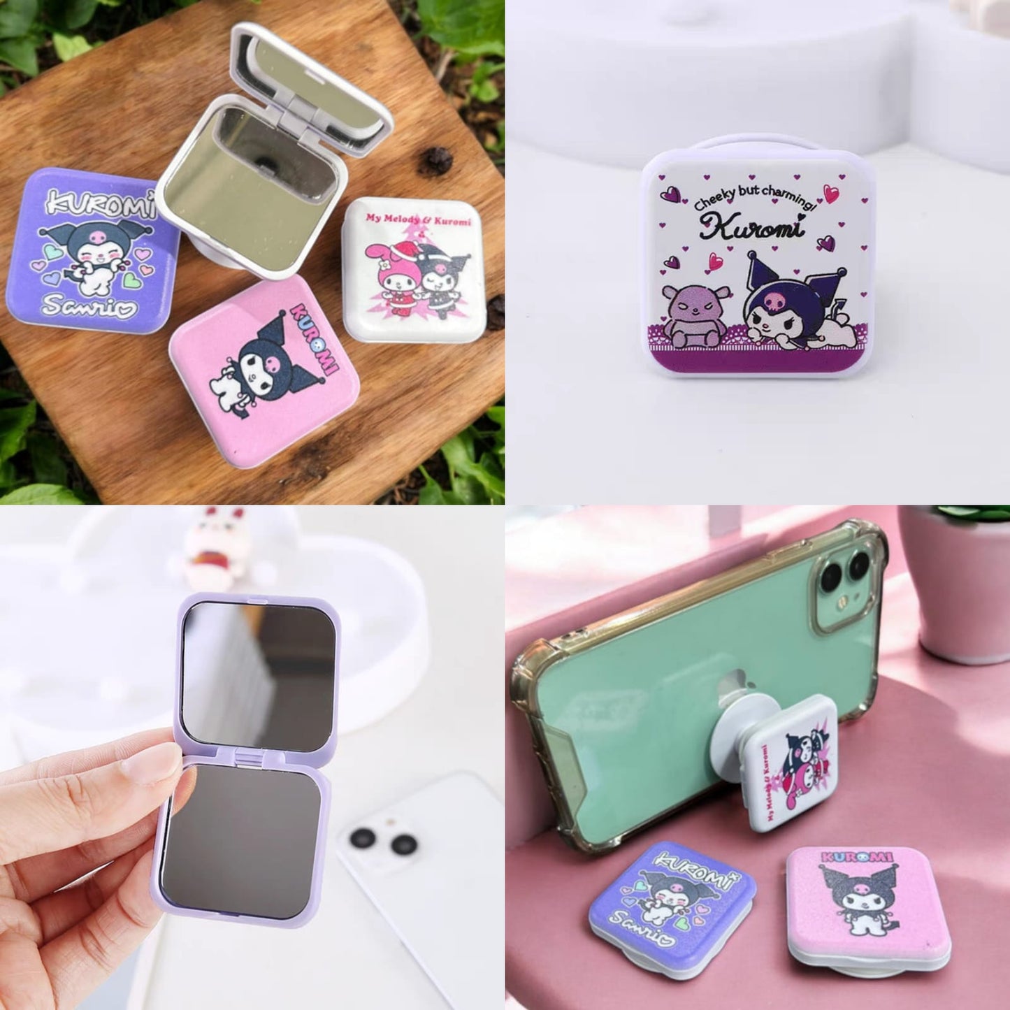 12 pop socket con espejo