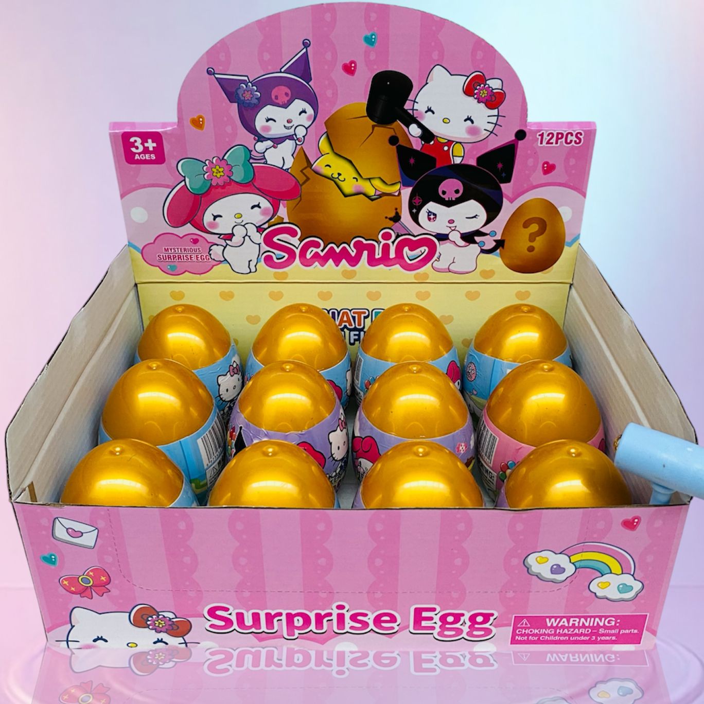 12 huevos sorpresa dorado