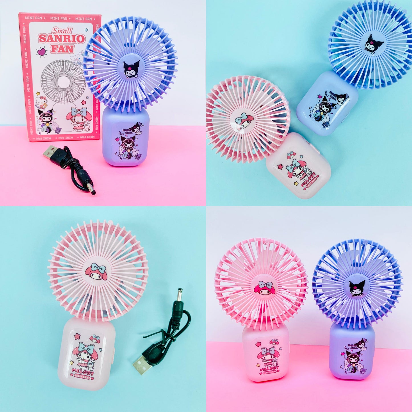 Ventilador portatil con stickers